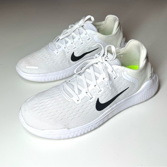 Nike Women’s Free RN 2018 Triple White Athletic Running Shoes Sneakers  Size-9.5 - Picture 5 of 8